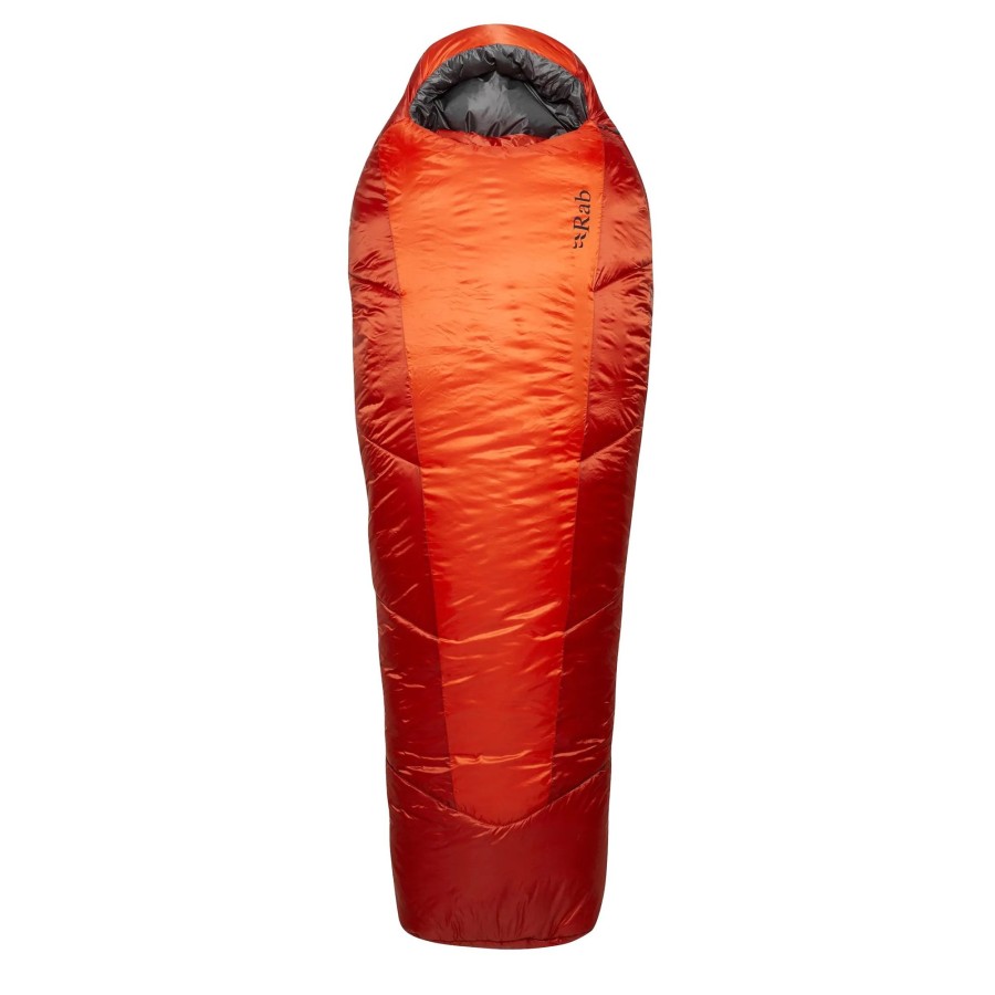 Camping Rab Backpacking & Lightweight Sleeping Bags | Rab Solar Eco 4 Sleeping Bag - Long Length - Firecracker Red