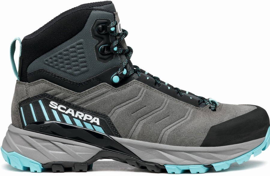 Footwear Scarpa Walking Boots | Scarpa Womens Rush Trk Gtx Boots - Midgray-Aqua Grey