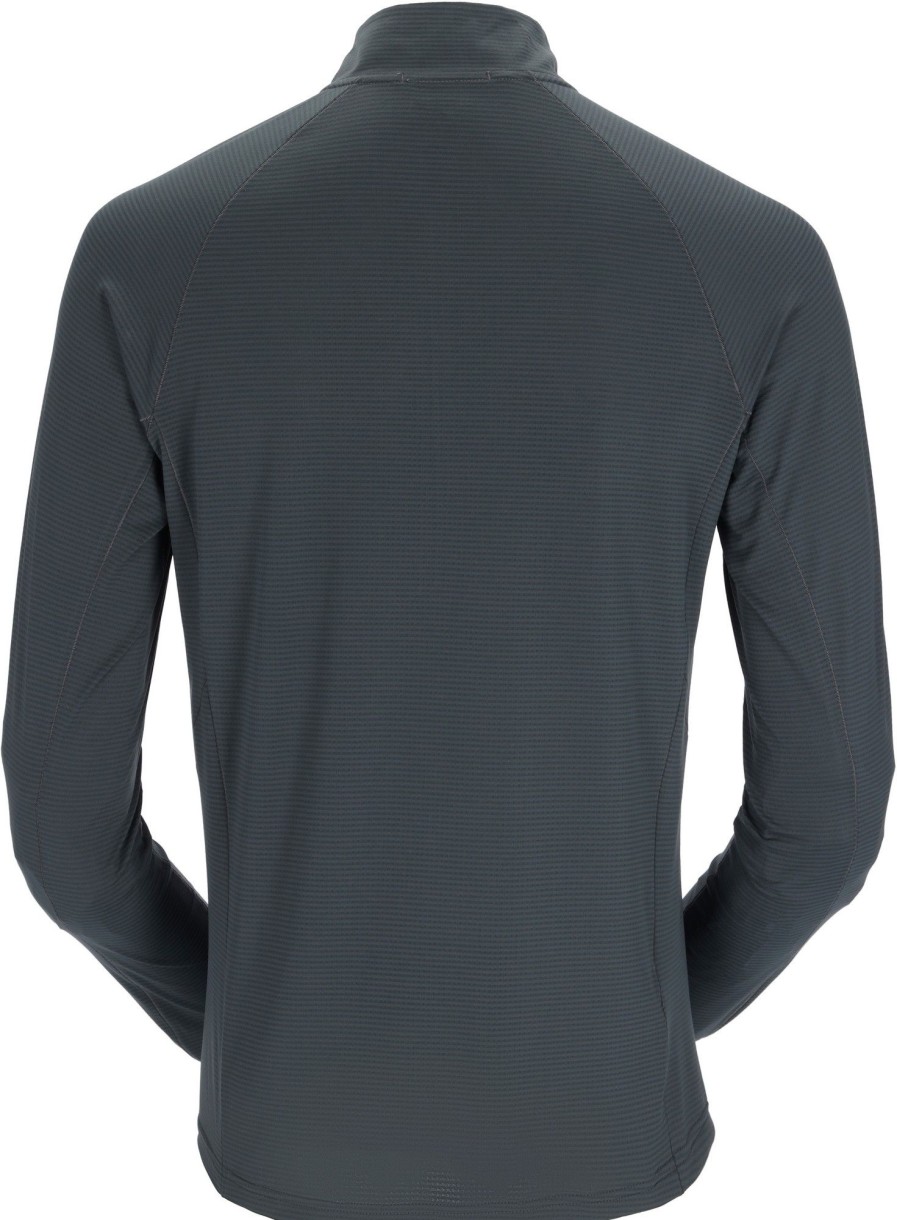 Clothing Rab T Shirts & Base Layers | Rab Mens Sonic Ls Zip - Beluga Grey