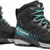 Footwear Scarpa Walking Boots | Scarpa Womens Mescalito Trek Gtx Boots - Dark Anthracite-Tropical Green Grey