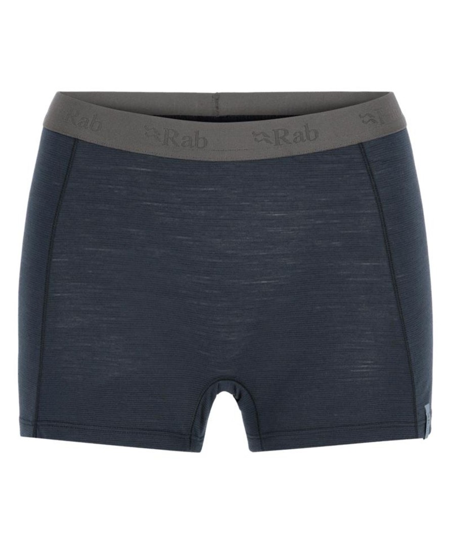 Clothing Rab Underwear | Rab Womens Syncrino Boxers - Beluga Grey