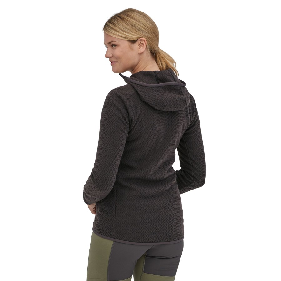 Clothing Patagonia Fleece & Mid Layer | Patagonia Womens R1 Air Full-Zip Hoody Black