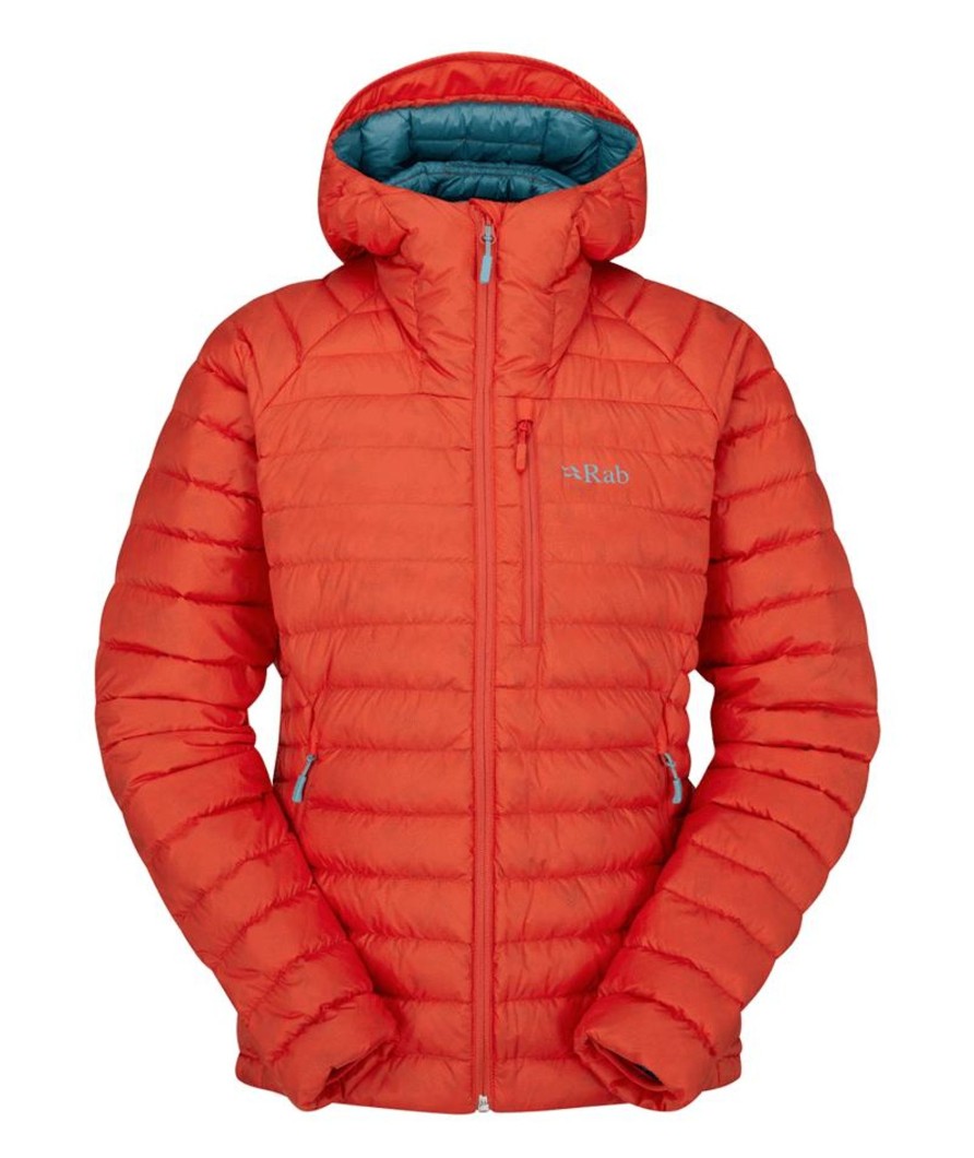 Clothing Rab Insulated Jackets | Rab Womens Microlight Alpine Jacket Grapefruit Red