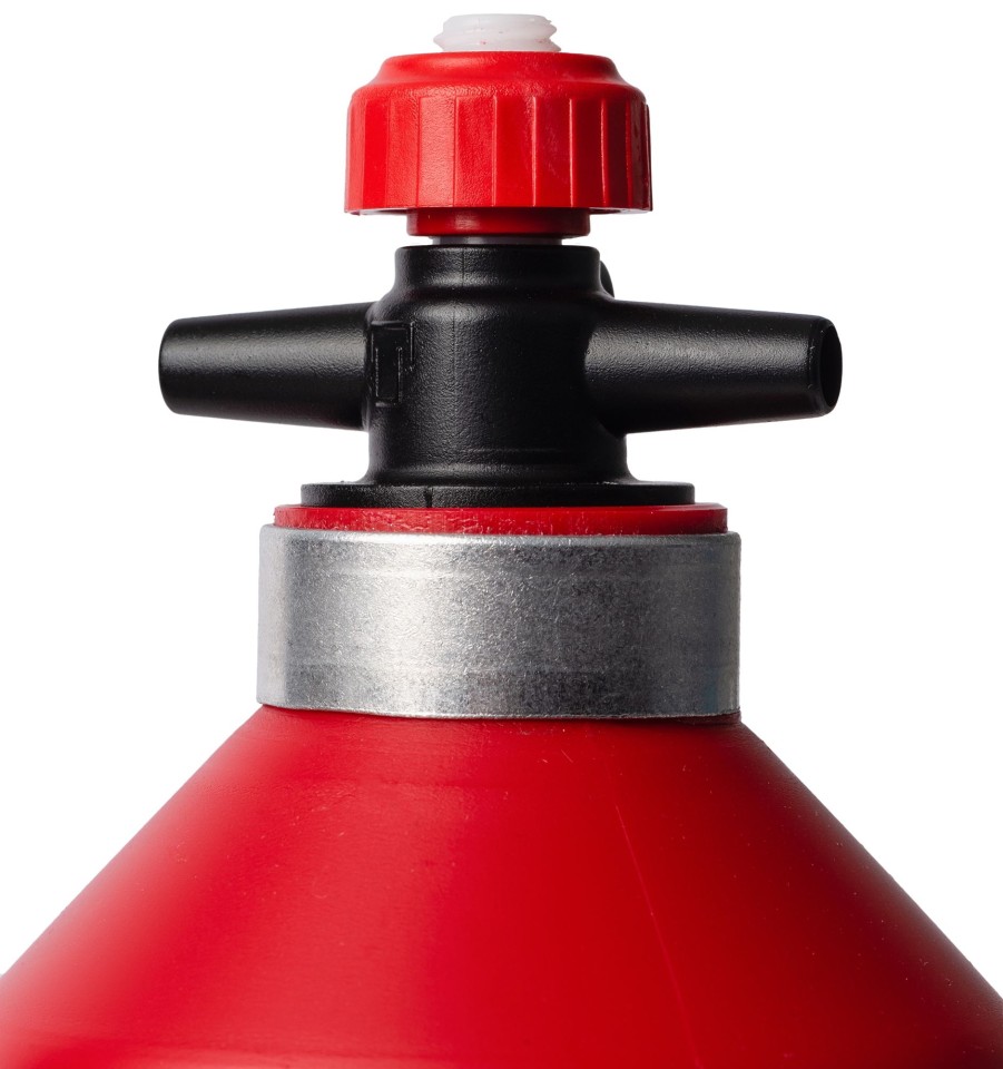 Camping Trangia Stove Accessories | Trangia 0.5L Fuel Bottle With Safety Valve Red