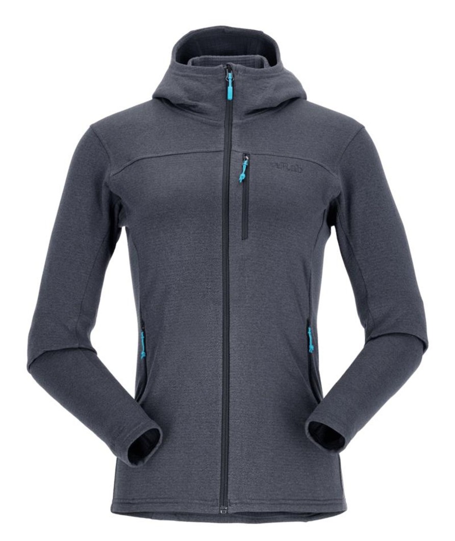 Clothing Rab Fleece & Mid Layer | Rab Womens Graviton Hoody - Beluga Grey