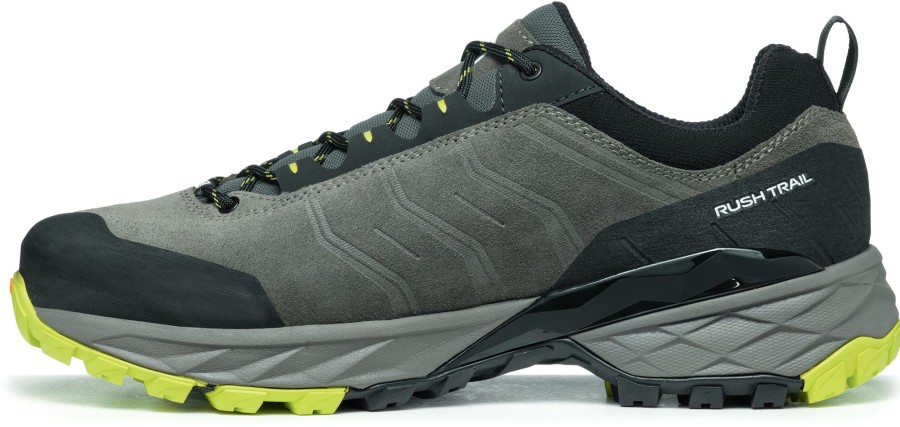 Footwear Scarpa Walking Shoes | Scarpa Mens Rush Trail Gtx Shoes - Titanium-Lime Grey