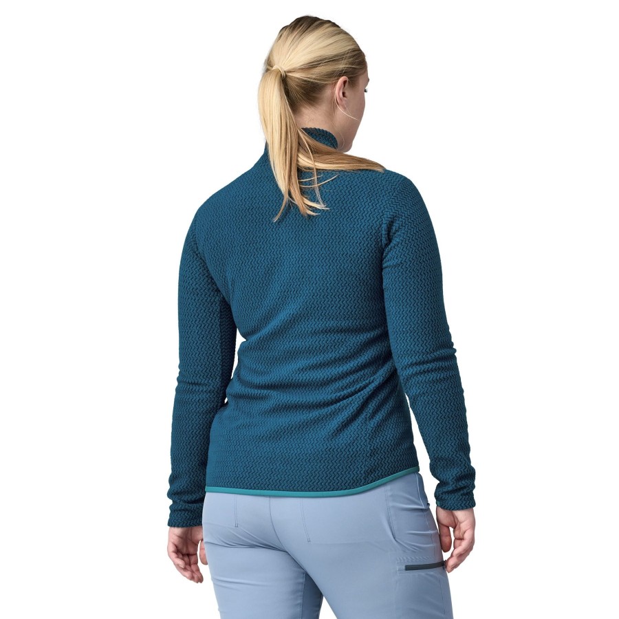 Clothing Patagonia Fleece & Mid Layer | Patagonia Womens R1 Air Zip Neck - Lagom Blue