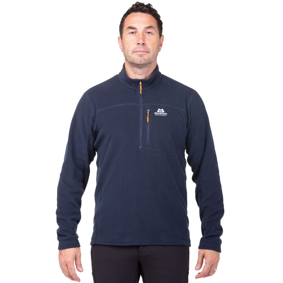 Clothing Mountain Equipment Fleece & Mid Layer | Mountain Equipment Mens Micro Zip-T Fleece - Majolica Blue