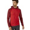 Clothing Rab T Shirts & Base Layers | Rab Mens Force Hoody - Ascent-Oxblood Red