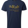 Clothing Rab T Shirts & Base Layers | Rab Mens Stance Mountain Tee - Deep Ink Blue