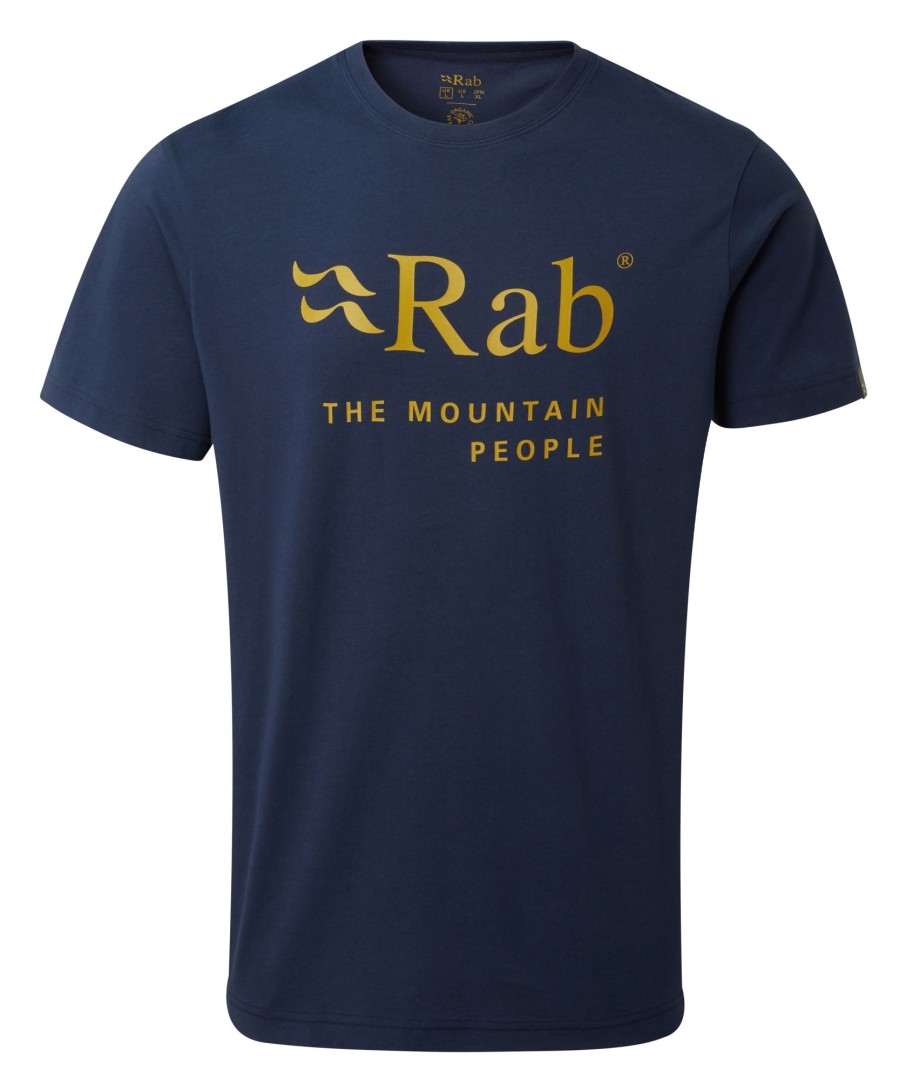 Clothing Rab T Shirts & Base Layers | Rab Mens Stance Mountain Tee - Deep Ink Blue