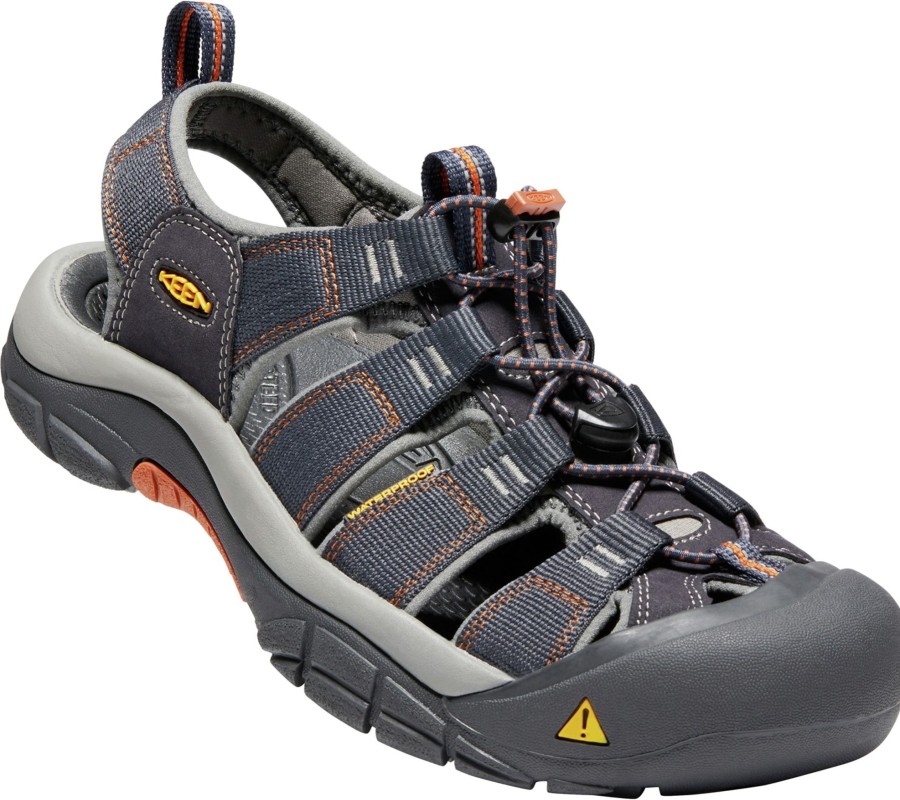 Footwear Keen Sandals | Keen Mens Newport H2 Sandals - India Ink/ Rust Grey