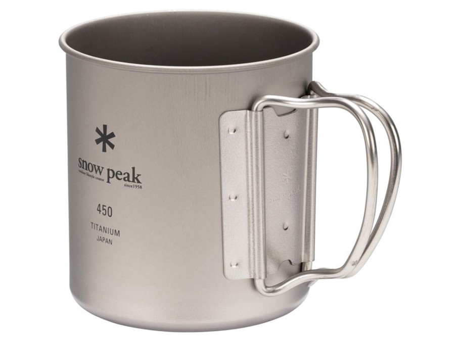 Camping Snowpeak Plates, Bowls, Cups & Utensils | Snow Peak Titanium Single Cup - 450Ml Silver