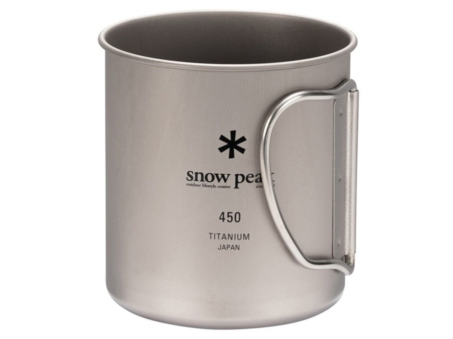 Camping Snowpeak Plates, Bowls, Cups & Utensils | Snow Peak Titanium Single Cup - 450Ml Silver