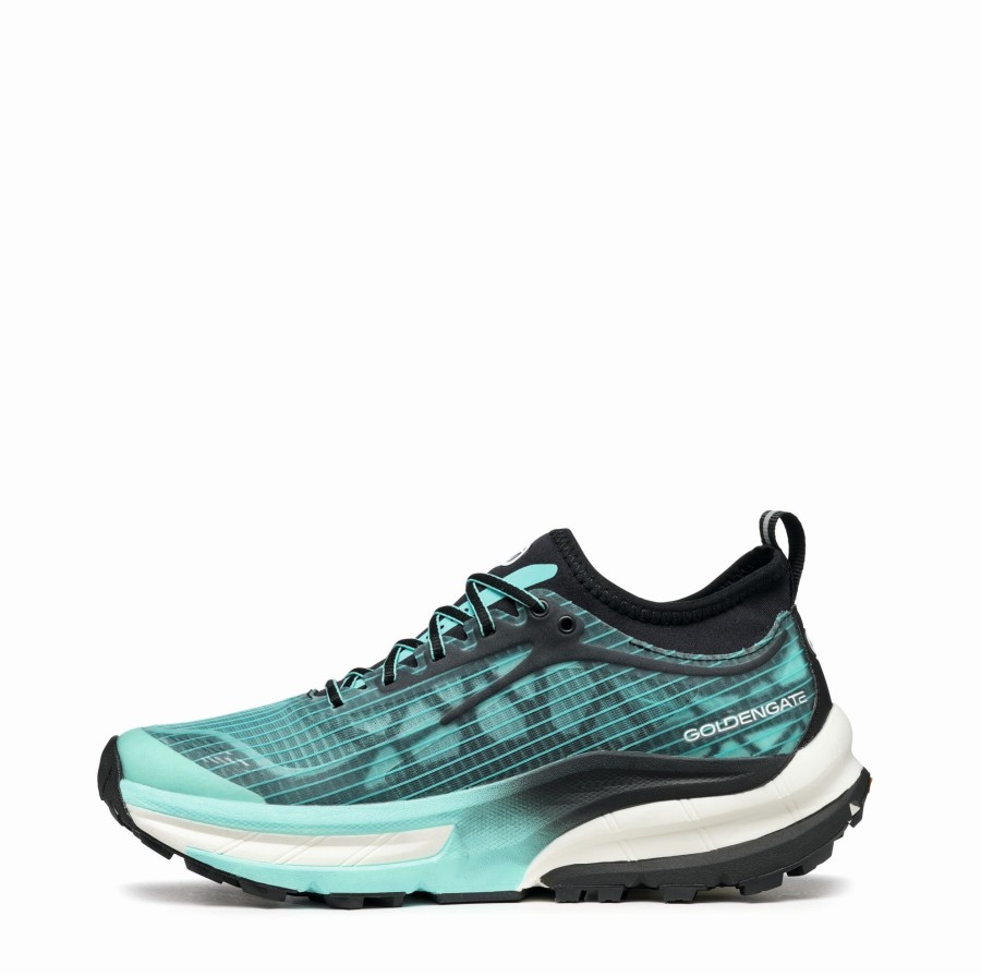 Footwear Scarpa Running Shoes | Scarpa Womens Golden Gate Atr Running Shoes - Aruba Black Blue