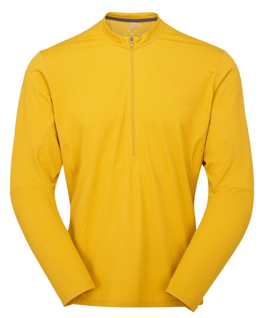 Clothing Rab T Shirts & Base Layers | Rab Mens Sonic Ultra Zip - Sahara Yellow