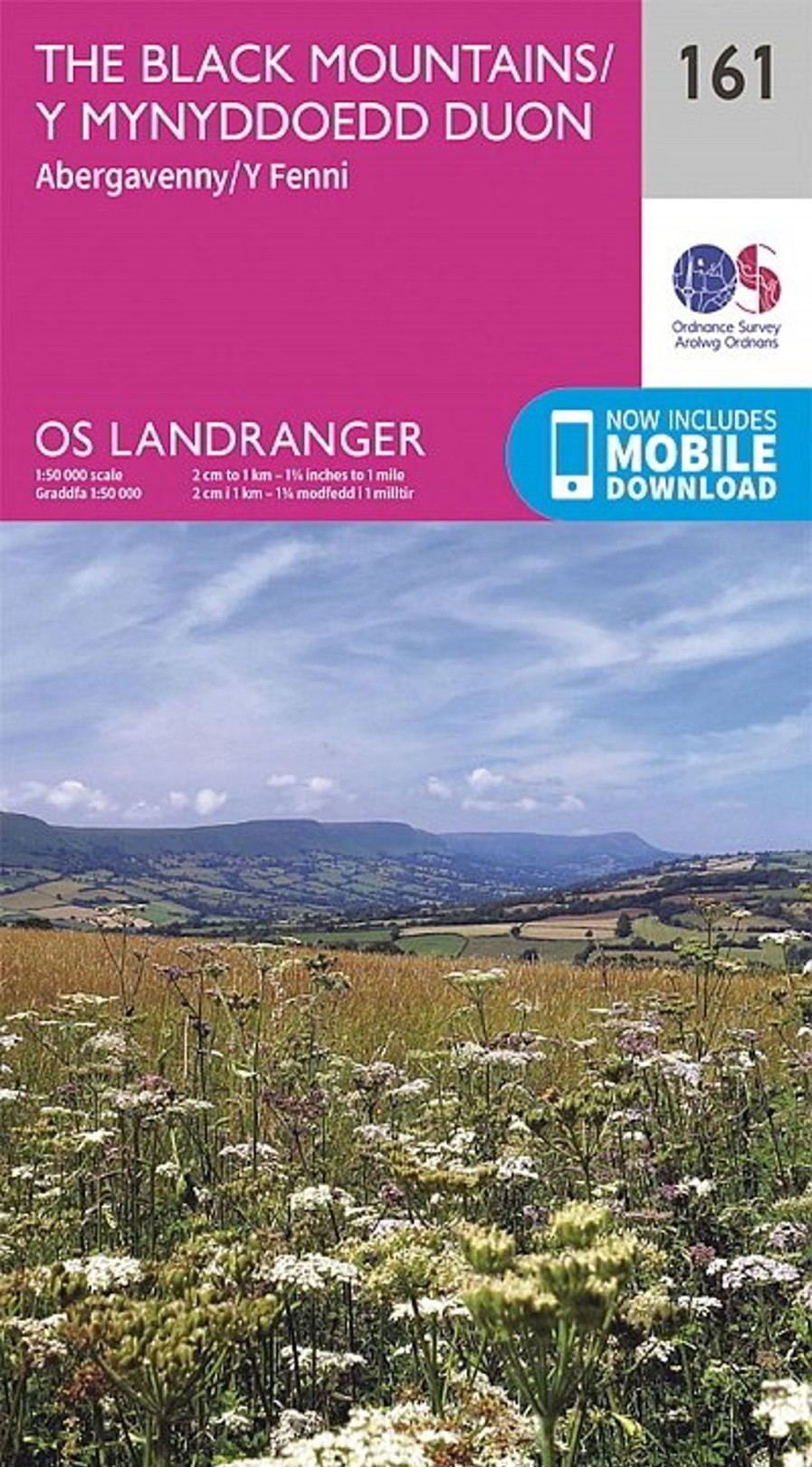 Equipment Ordnance Survey Maps And Books | Os Landranger Map 161 - The Black Mountains Pink