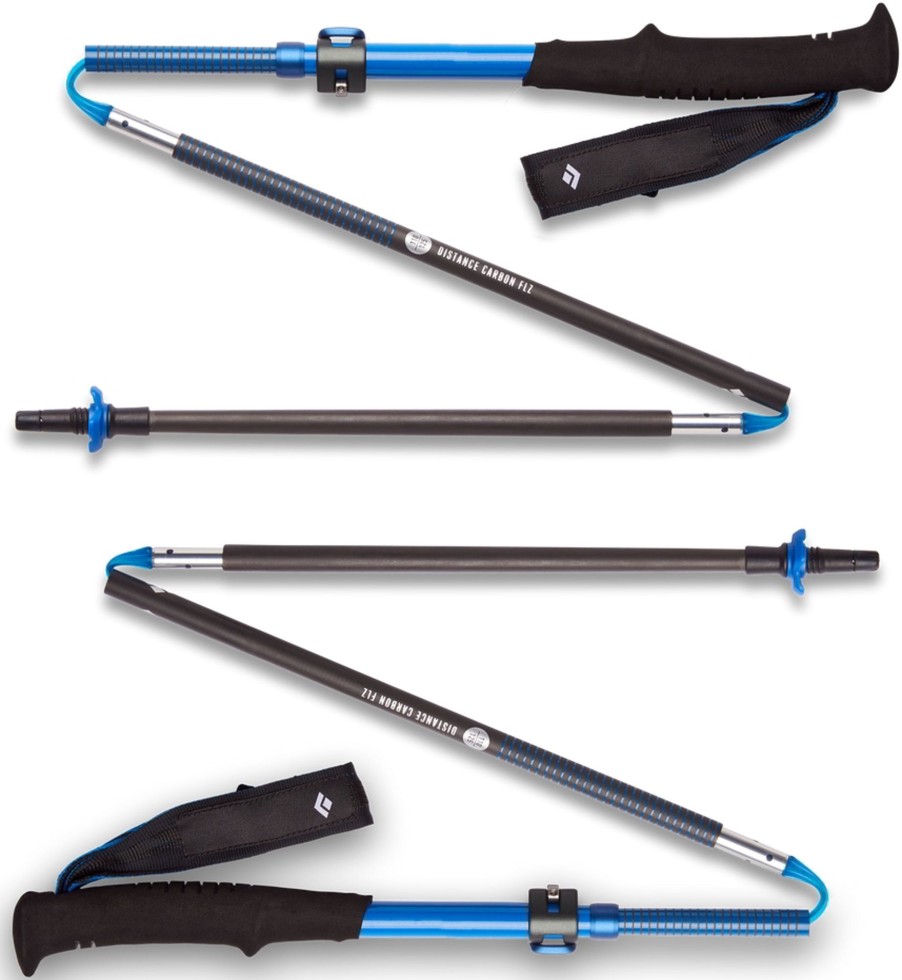 Equipment Black Diamond Walking Poles | Black Diamond Distance Carbon Flz Poles - 125-140Cm - Pair Blue