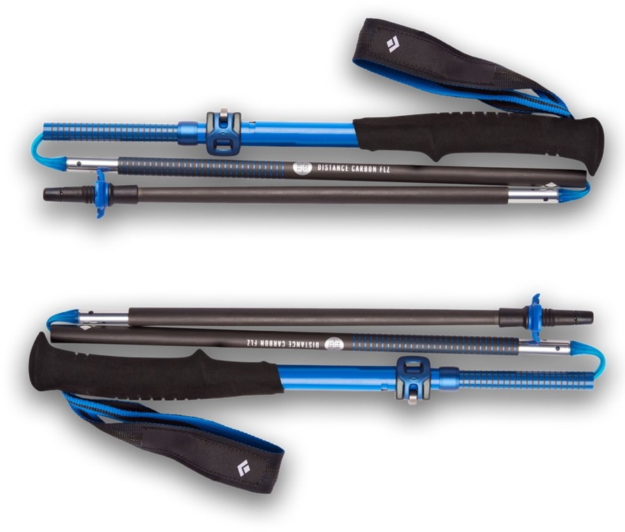 Equipment Black Diamond Walking Poles | Black Diamond Distance Carbon Flz Poles - 125-140Cm - Pair Blue