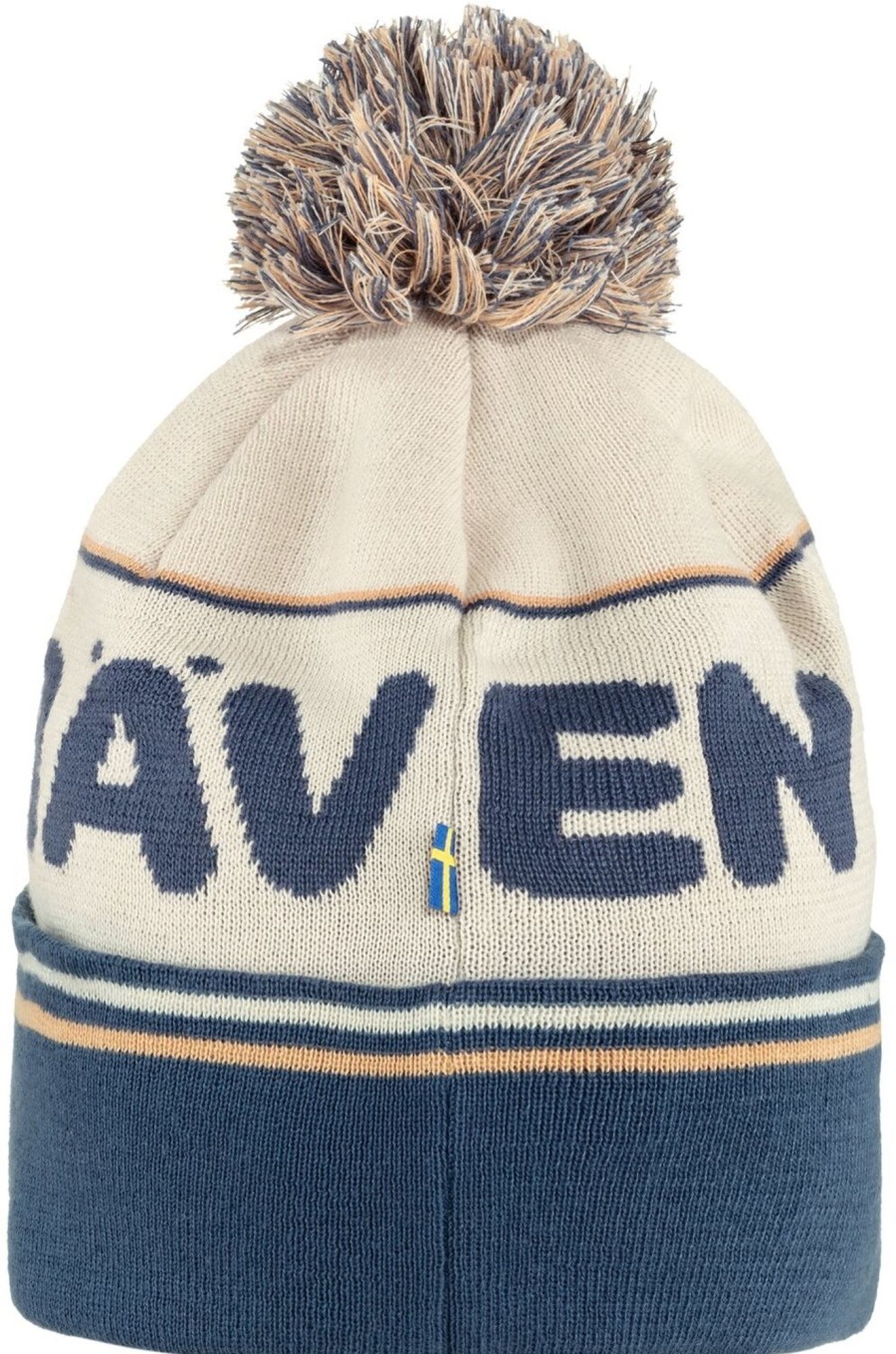 Clothing Fjallraven Hats | Fjallraven Pom Hat - Chalk Indigo Blue White