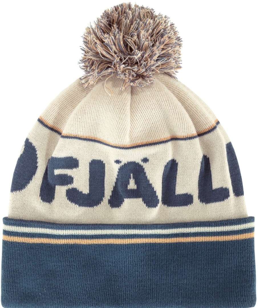 Clothing Fjallraven Hats | Fjallraven Pom Hat - Chalk Indigo Blue White