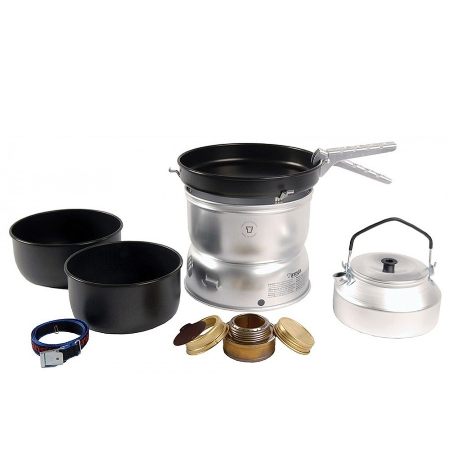 Camping Trangia Lightweight Stoves | Trangia 27-8 Ul/Ha Stove - Hard Anodised Pans With Kettle Silver