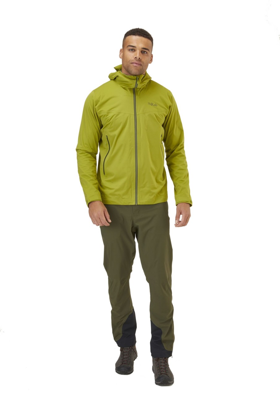 Clothing Rab Waterproof Trousers | Rab Mens Kinetic 2.0 Pants - Regular Leg - Army Green