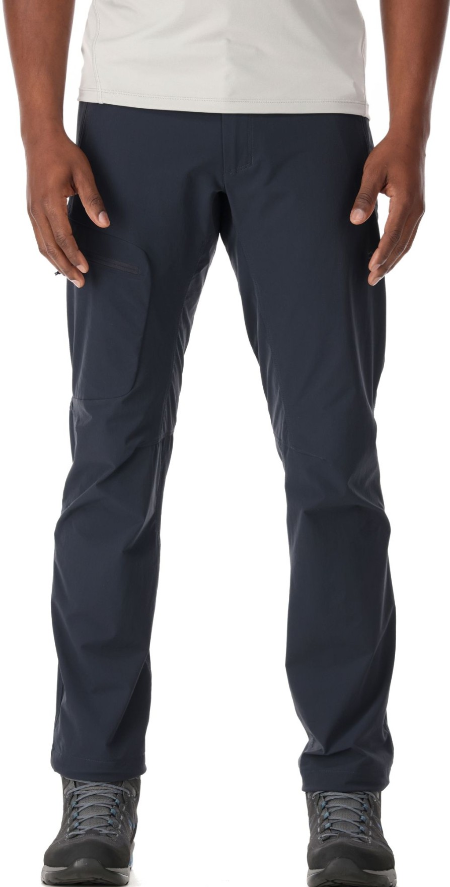 Clothing Rab Trousers & Leg Wear | Rab Mens Incline Pants - Long Leg - Beluga Grey