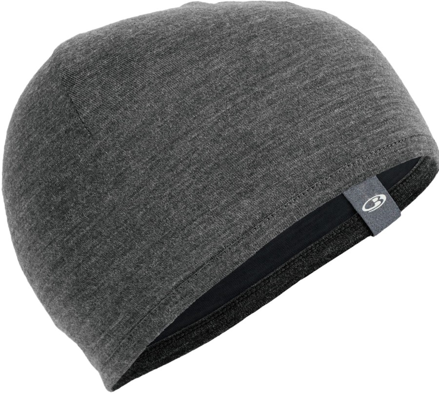 Clothing Icebreaker Hats | Icebreaker Unisex Merino Pocket Hat Gritstone Heather Black