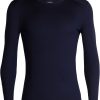 Clothing Icebreaker T Shirts & Base Layers | Icebreaker Mens 260 Tech Ls Crewe - Midnight Navy Blue