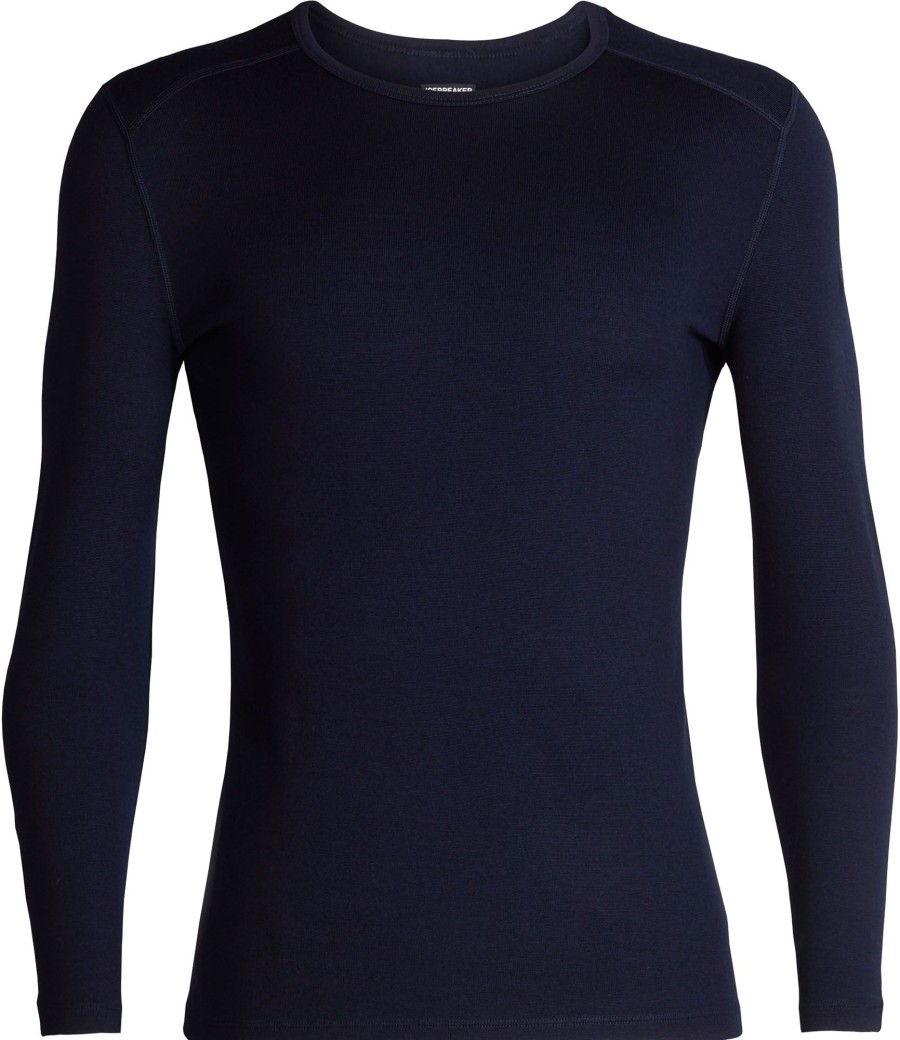 Clothing Icebreaker T Shirts & Base Layers | Icebreaker Mens 260 Tech Ls Crewe - Midnight Navy Blue