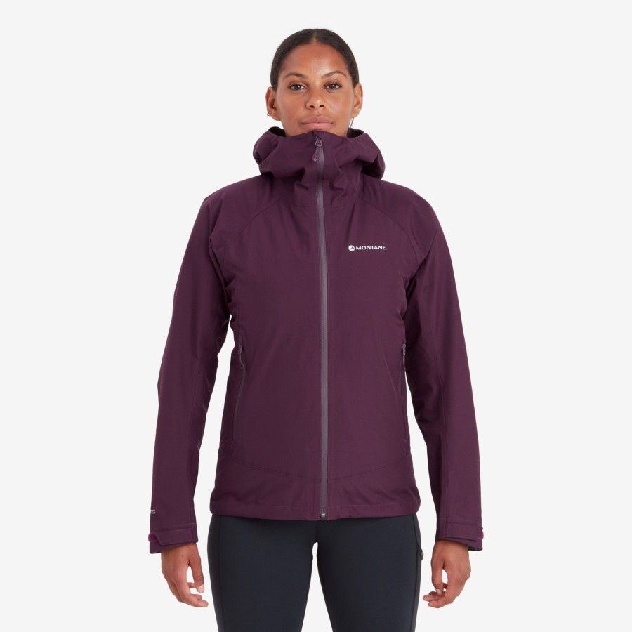 Clothing Montane Waterproof Jackets | Montane Womens Spirit Jacket - Saskatoon Berry Purple