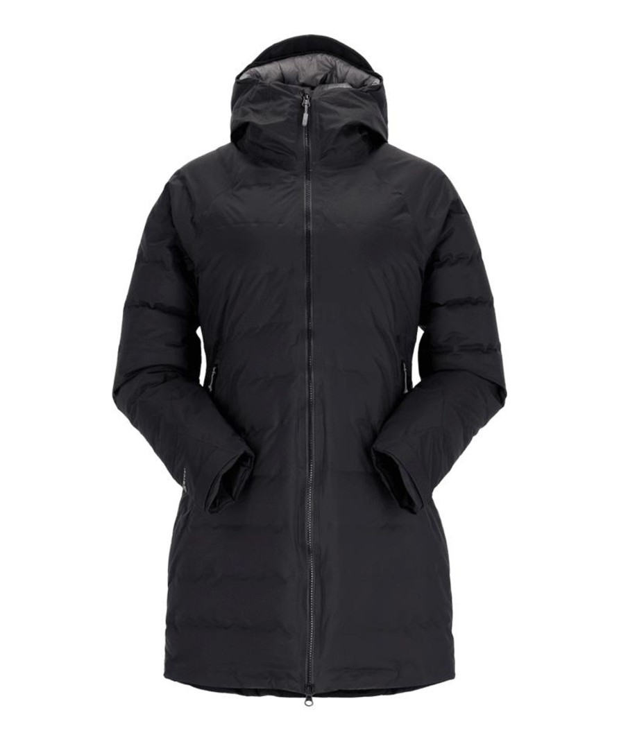 Clothing Rab Insulated Jackets | Rab Womens Valiance Parka Black