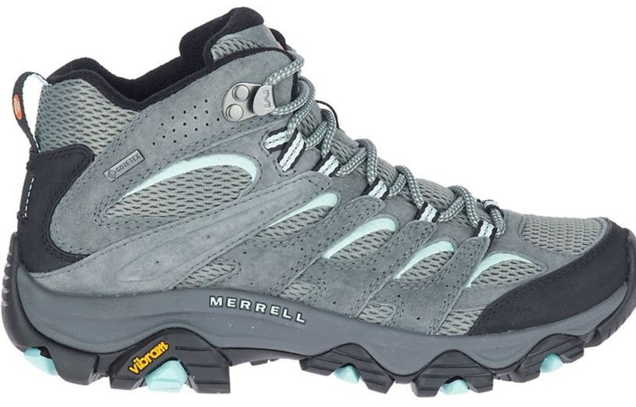 Footwear Merrell Mid Height Boots | Merrell Womens Moab 3 Mid Gtx Shoes - Sedona Sage Grey