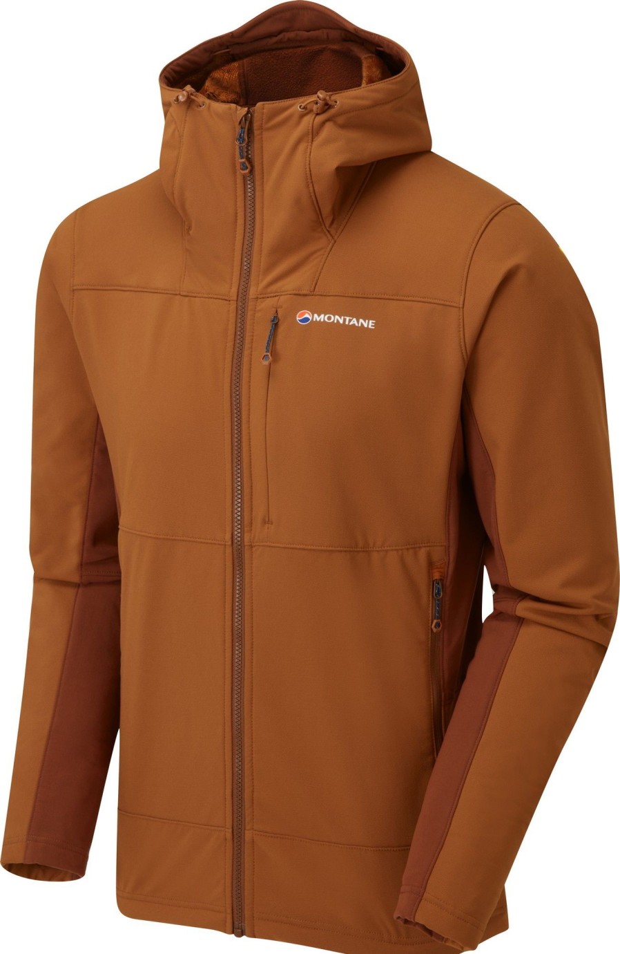 Clothing Montane Softshell Jackets | Montane Mens Krypton Hoodie - Oxide Orange