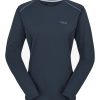 Clothing Rab T Shirts & Base Layers | Rab Womens Force Long Sleeved Tee - Tempest Blue