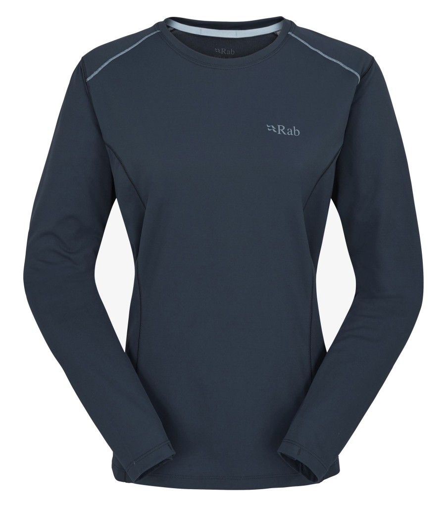 Clothing Rab T Shirts & Base Layers | Rab Womens Force Long Sleeved Tee - Tempest Blue