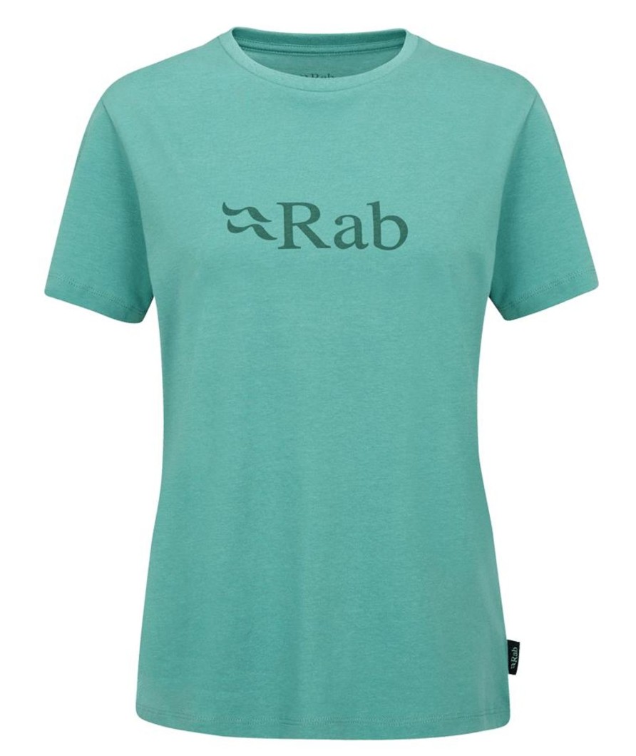 Clothing Rab T Shirts & Base Layers | Rab Womens Tuku Logo Tee - Glacier Blue Green