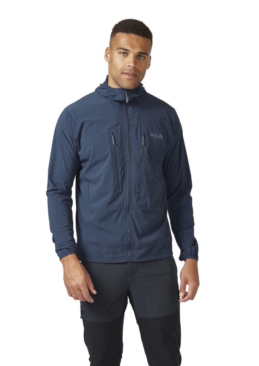 Clothing Rab Softshell Jackets | Rab Mens Borealis Jacket - Deep Ink Blue