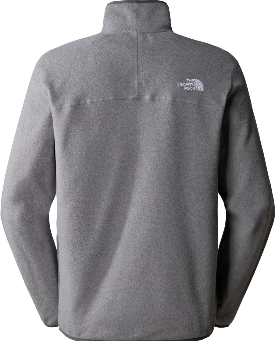 Clothing The North Face Fleece & Mid Layer | The North Face Mens 100 Glacier 1/4 Zip - Tnf Medium Heather Grey