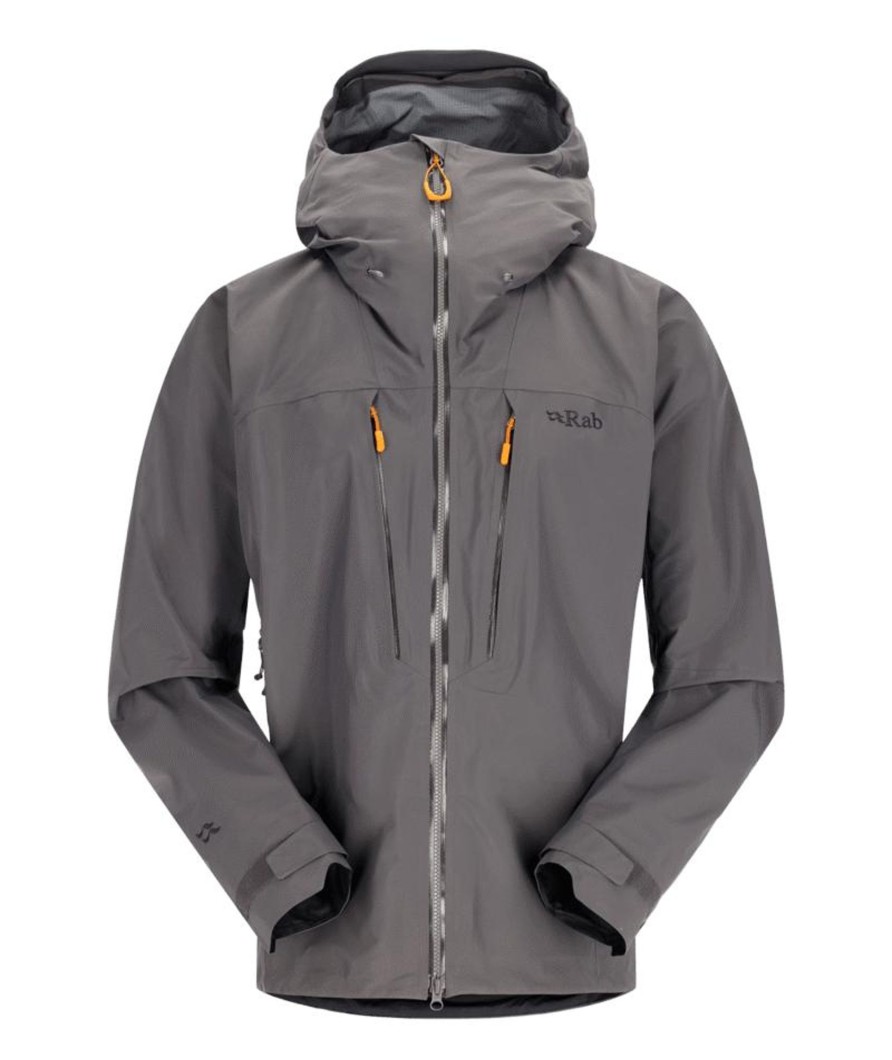 Clothing Rab Waterproof Jackets | Rab Mens Latok Alpine Gtx Jacket - Graphene Grey