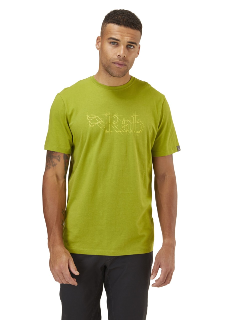 Clothing Rab T Shirts & Base Layers | Rab Mens Stance Sketch Tee - Aspen Green