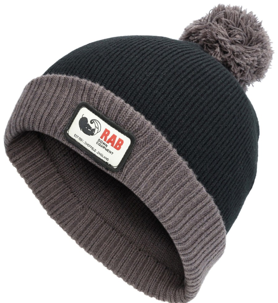 Clothing Rab Hats | Rab Essential Bobble Black