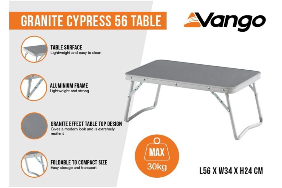 Camping Vango Camping Furniture | Vango Granite Cypress 56 Table Grey