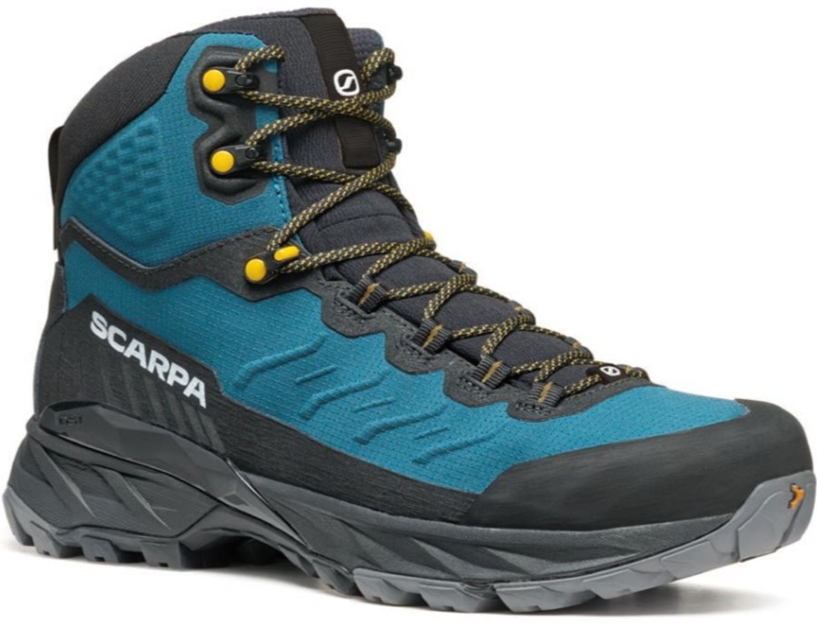 Footwear Scarpa Walking Boots | Scarpa Mens Rush Trk Lt Gtx Boots - Petrol-Mustard Blue