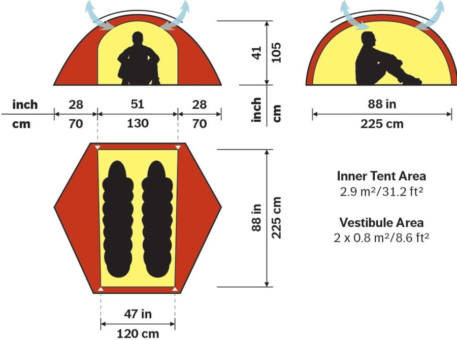 Camping Hilleberg Backpacking & Lightweight Tents | Hilleberg Allak 2 Tent - Sand Brown