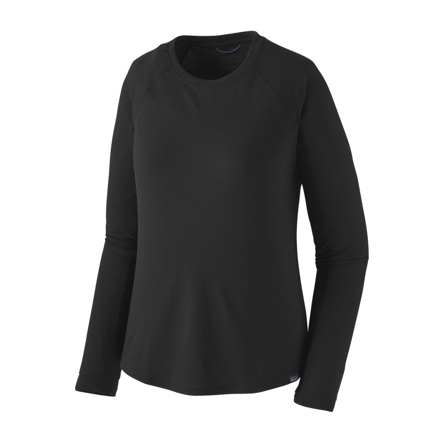 Clothing Patagonia T Shirts & Base Layers | Patagonia Womens Long Sleeved Cap Cool Trail Shirt Black