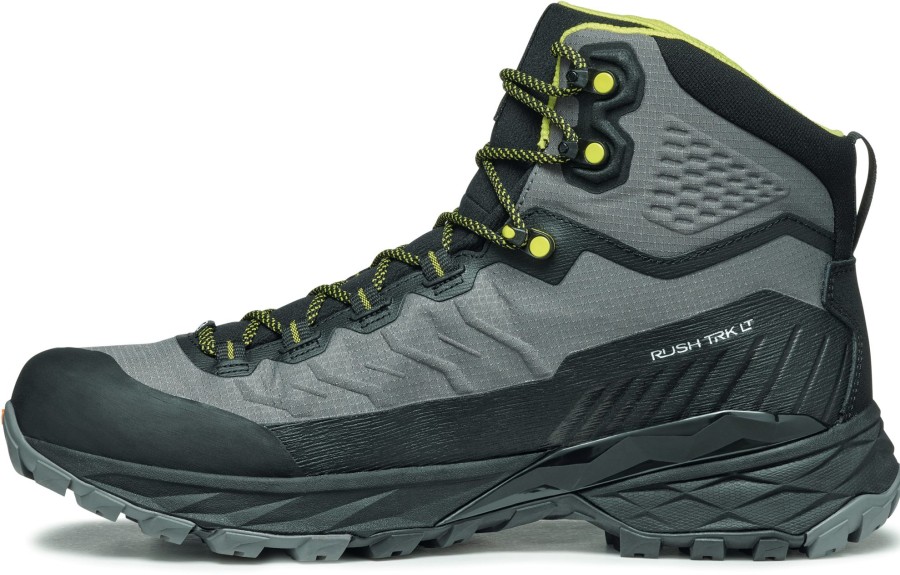 Footwear Scarpa Walking Boots | Scarpa Mens Rush Trk Lt Gtx Boots - Gray-Lime Grey