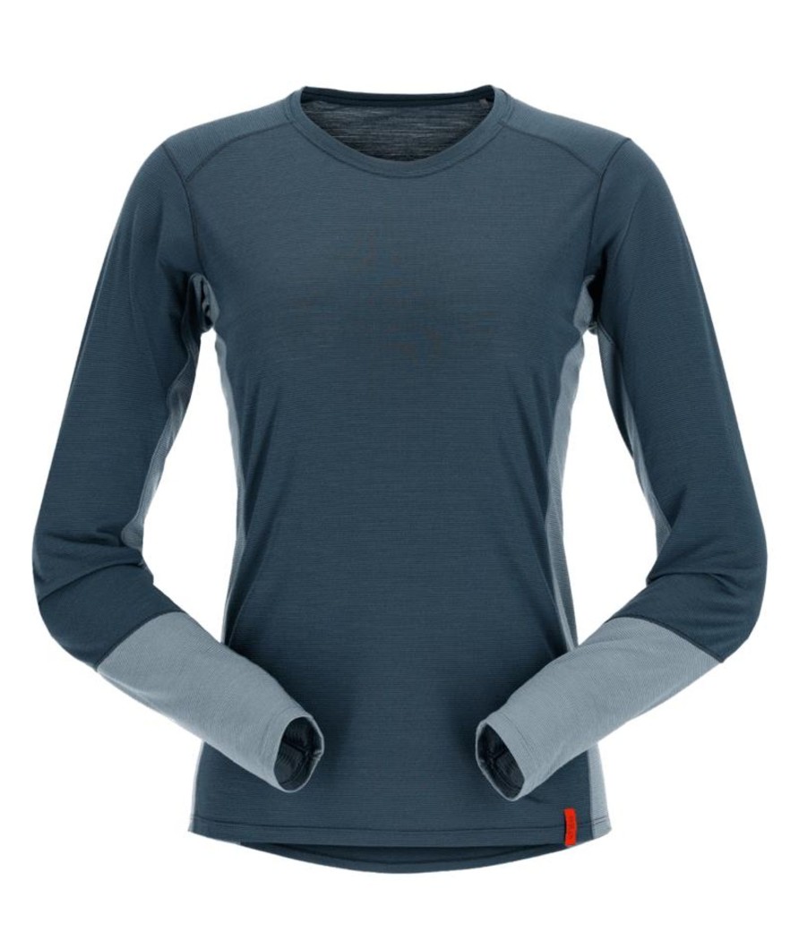 Clothing Rab T Shirts & Base Layers | Rab Womens Syncrino Base Ls Tee - Orion Blue