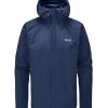 Clothing Rab Waterproof Jackets | Rab Mens Downpour Eco Jacket - Deep Ink Blue